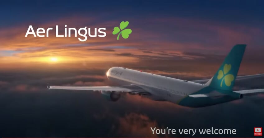 Aer Lingus Lancia La Campagna Youre Very Welcome L Agenzia Di