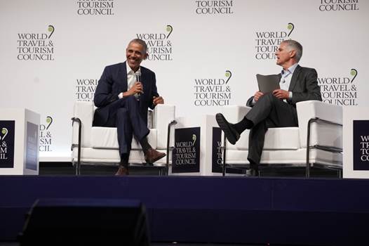 Obama testimonial del travel al Wttc Global Summit 2019