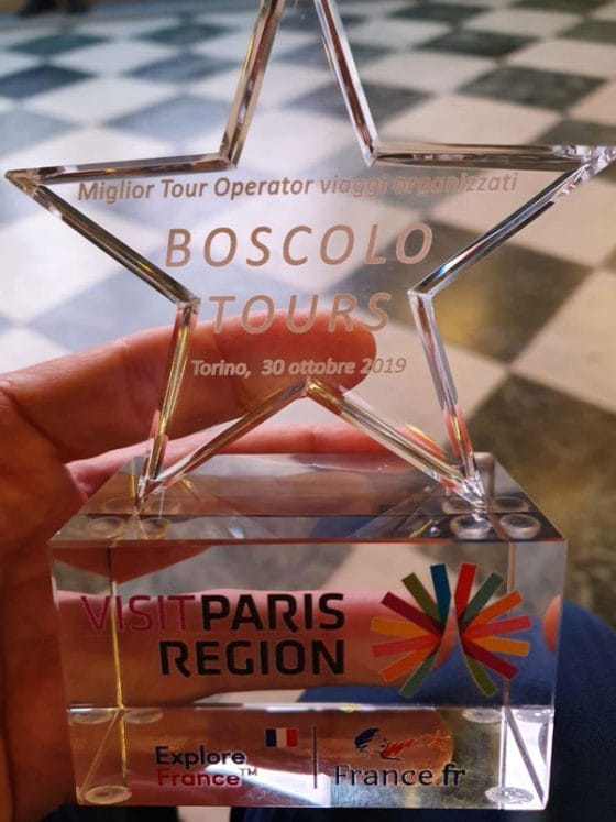 Boscolo Tours premiato come miglior t.o. italiano in Francia