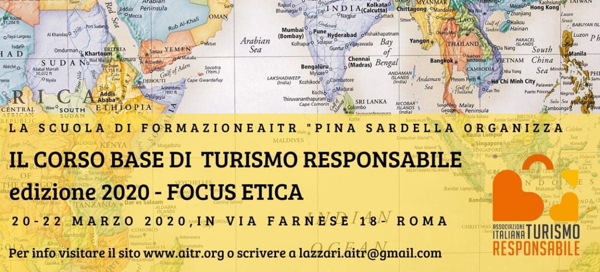 Aitr, corso base di Turismo Responsabile a Roma dal 20 al 22 marzo