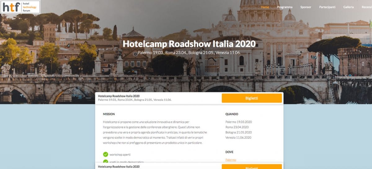 A Palermo arriva HotelCamp, il lab per esperti di tecnologia alberghiera