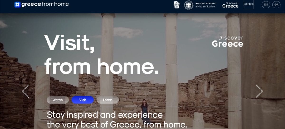 È online GreeceFromHome, piattaforma a supporto del turismo greco