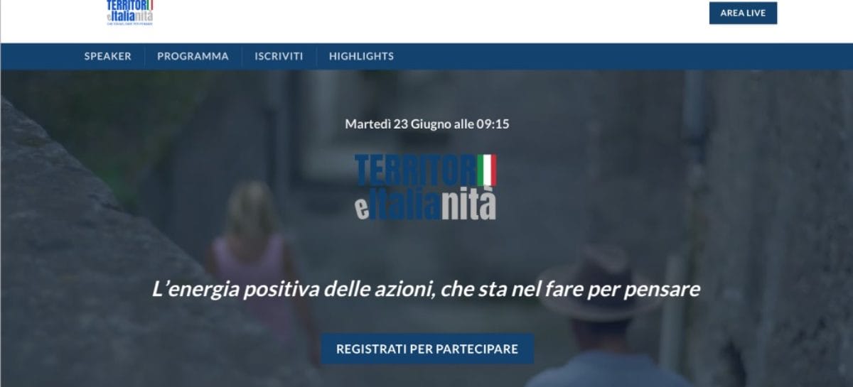 Territori e Italianità, l’evento web per aiutare gli operatori