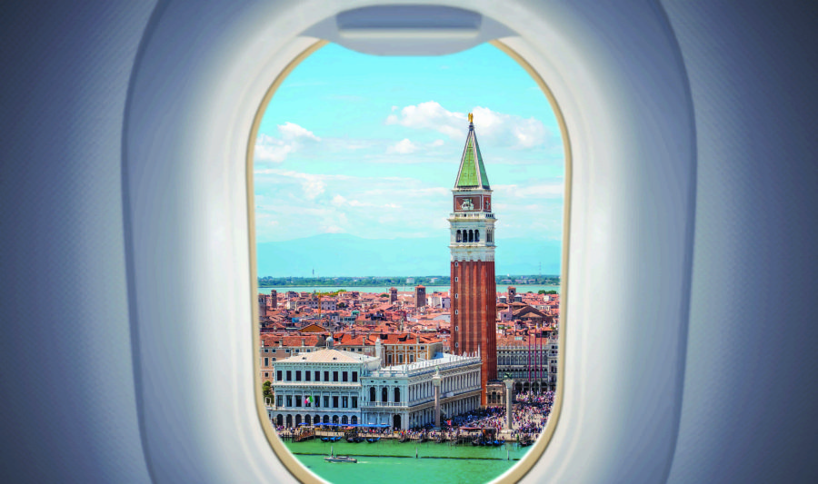 Venezia dall'oblò voli Italia