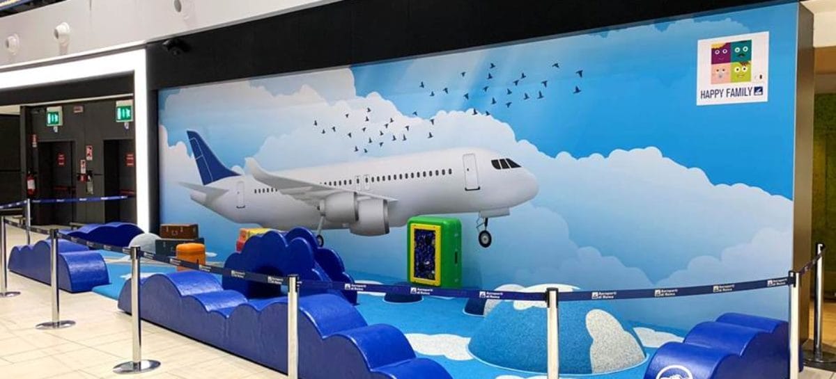 Aeroporto di Fiumicino, restyling per le aree kids dedicate ai baby passeggeri