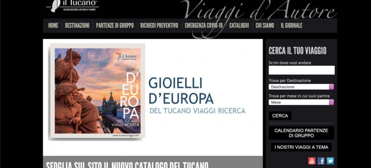 Gioielli d’Italia e d’Europa, i cataloghi online de Il Tucano Viaggi