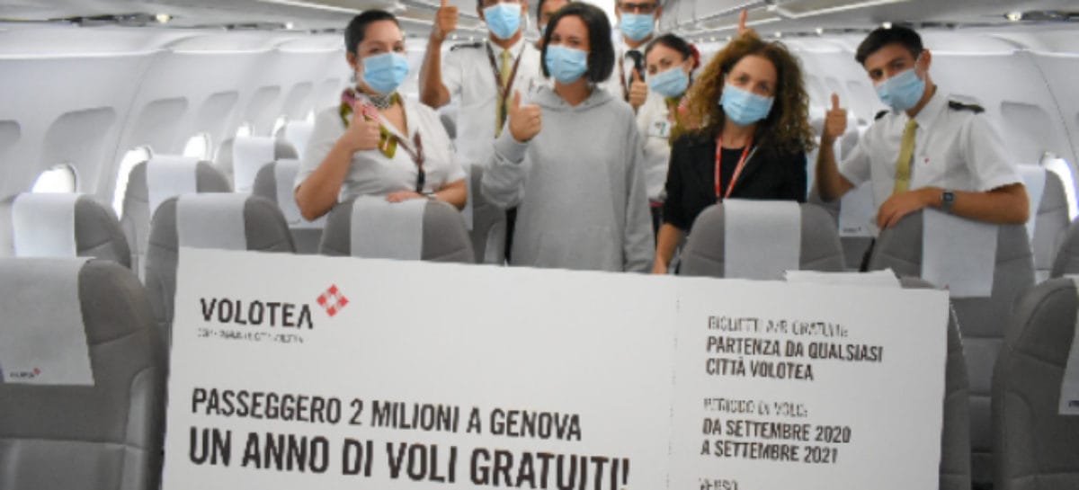 Volotea raggiunge i due milioni di passeggeri a Genova