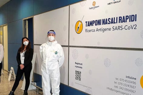 L’aeroporto di Cagliari attiva il servizio di test rapidi per i passeggeri in partenza