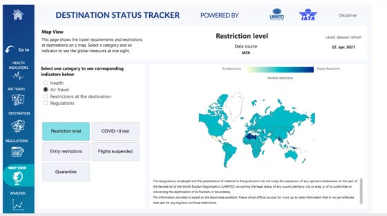 Destination Tracker, la mappa anti Covid per la ripresa dei viaggi