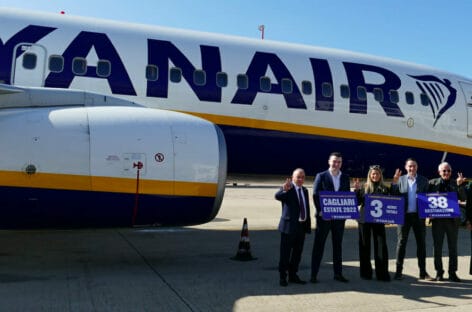 Ryanair investe su Cagliari: 38 rotte per l’estate