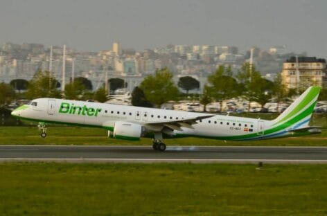 Canarie, Binter ordina a Embraer cinque E195-E2