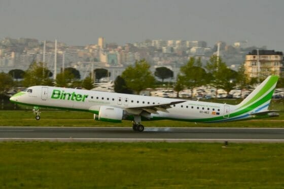 Binter incrementa la flotta con altri sei Embraer