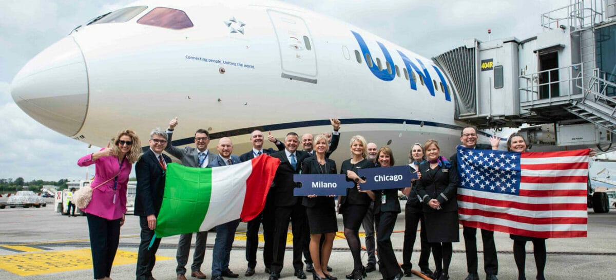United avvia il primo volo diretto Milano-Chicago