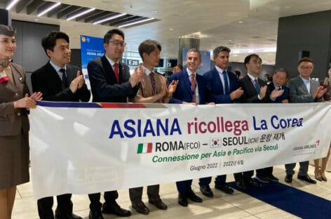 Asiana riprende i voli tra Italia e Corea del Sud