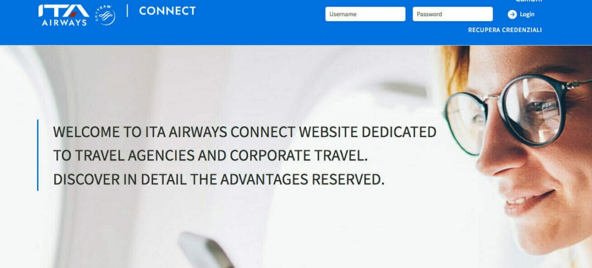 Ita Airways, voli scontati per agenti di viaggi e operatori