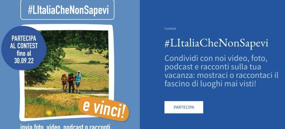 Un contest per #LItaliaCheNonSapevi: in palio 500 euro