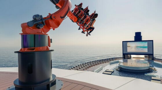 Msc, debutta Robotron: montagne russe hi-tech su Seascape