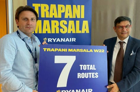 Ryanair ribattezza Trapani-Marsala e lancia sette rotte