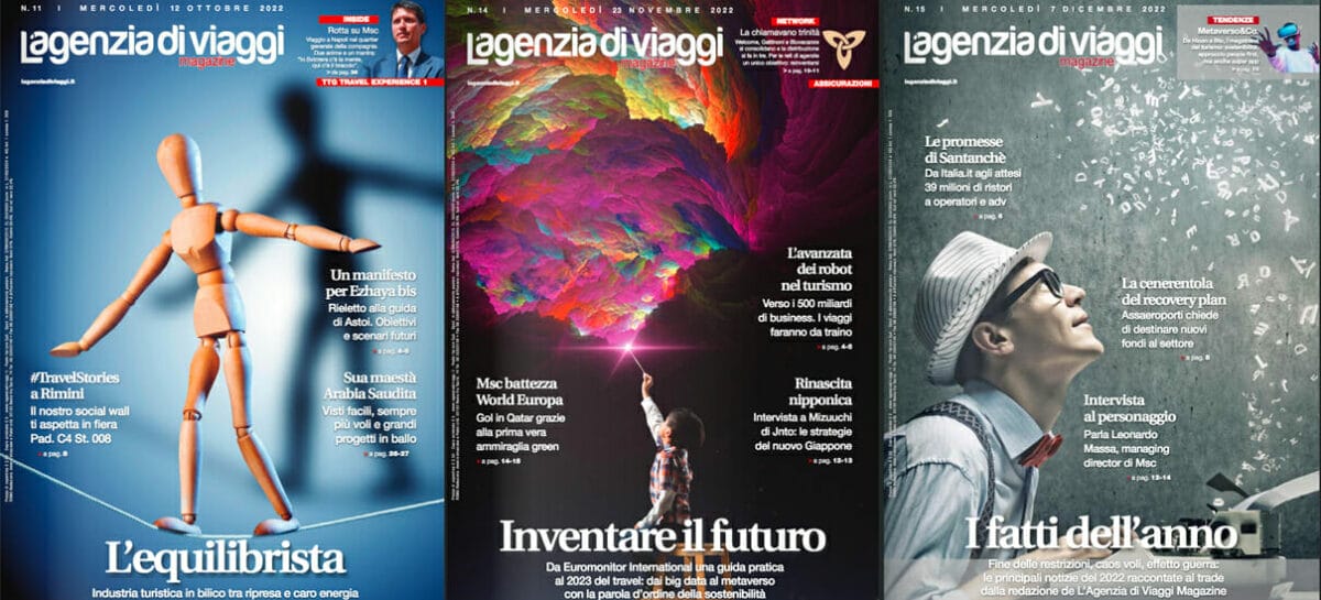 Un anno di notizie: le cover<br> de L’Agenzia di Viaggi Magazine