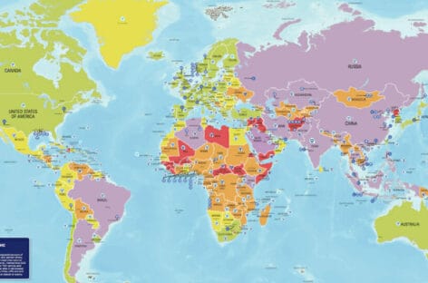 Viaggi di lavoro, la risk map aggiornata di International Sos