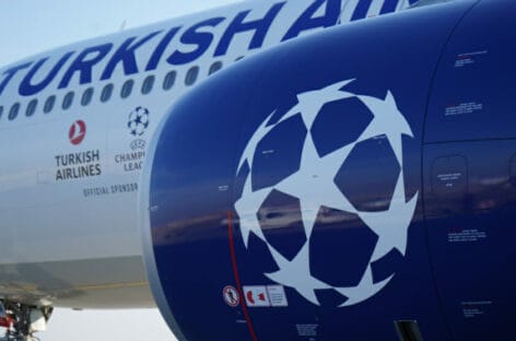 Turkish Airlines, decolla l’aereo speciale dedicato alla Champions League
