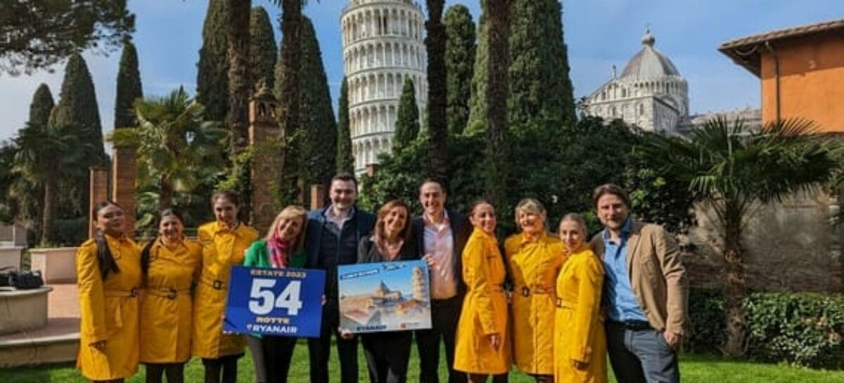 Ryanair festeggia i 25 anni a Pisa e annuncia i voli per l’estate