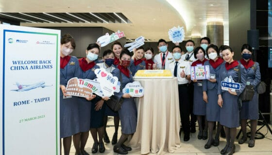 China Airlines, ripartono i voli da Roma a Taipei
