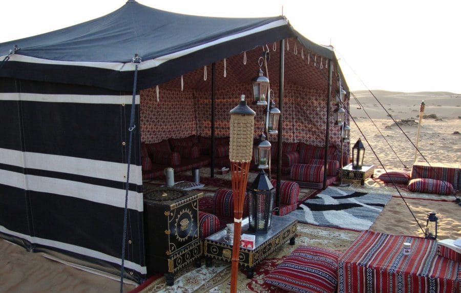 Tenda tradizionale nel deserto