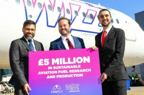 Aviazione green: Wizz Air investe 5 milioni di sterline per produrre Saf