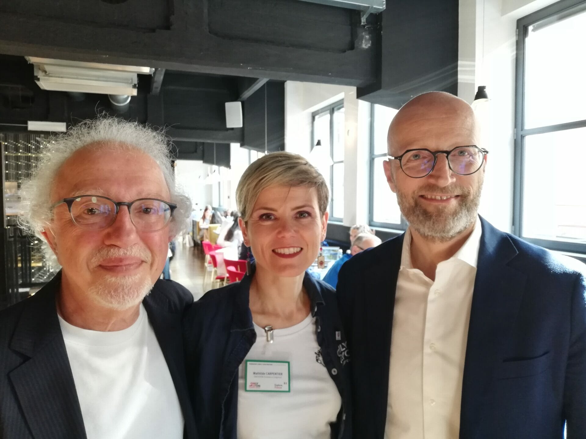 Robert Revat presidente OnlyLyon, Mathilde Carpentier directrice promotion OnlyLyon, Frédéric Meyer direttore Atour France Italia Grecia Svizzera