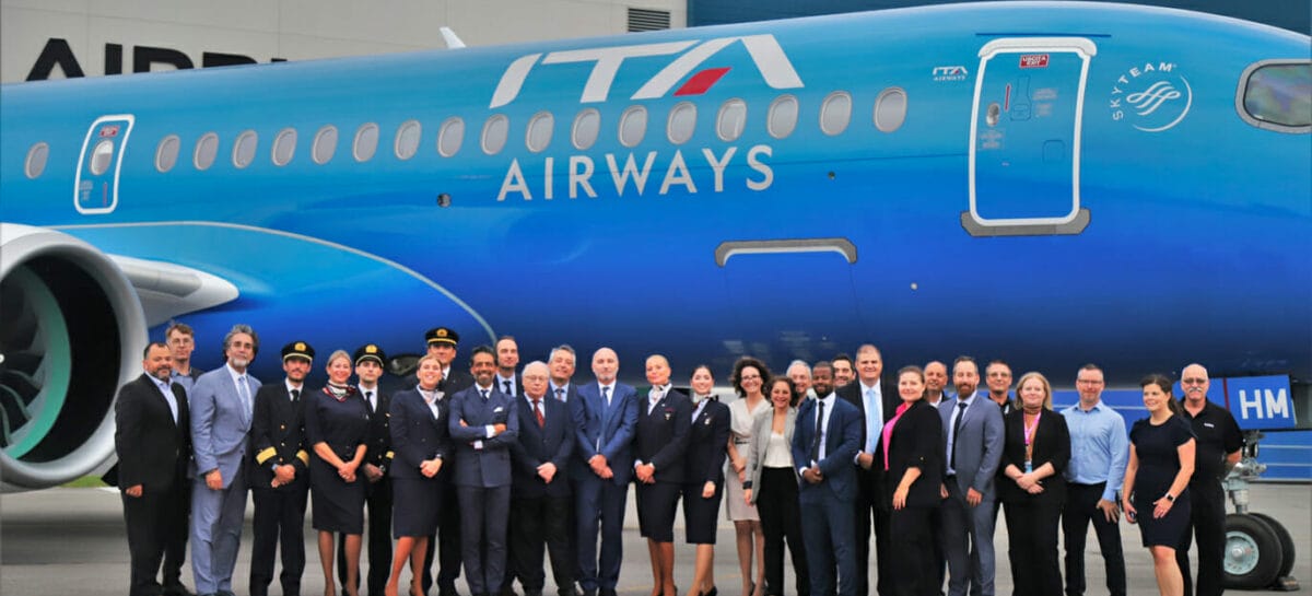 Ita Airways, entra in flotta il primo A220 in livrea azzurra