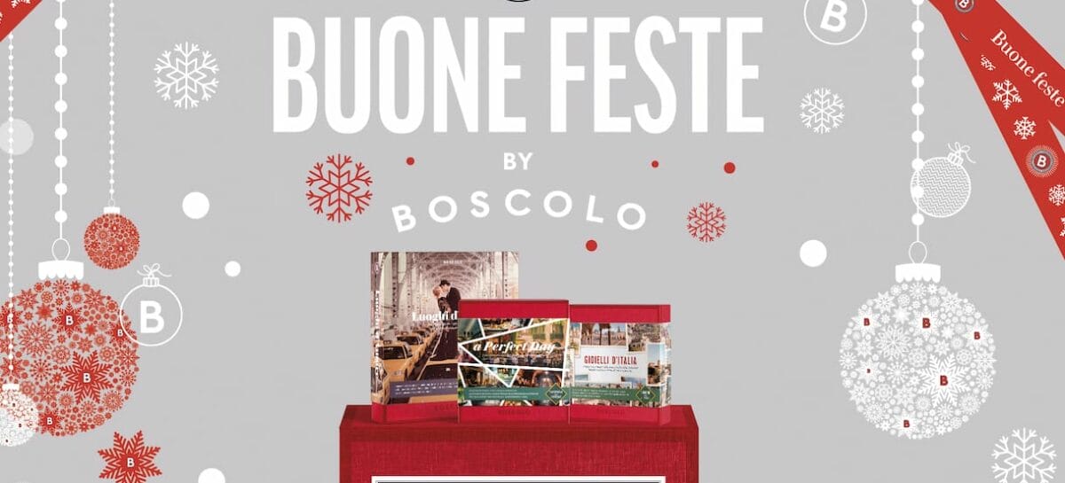 vetrofania I cofanetti natalizi Boscolo Gift entrano in adv