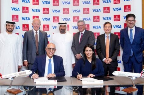 Emirates, mega partnership con Visa per il programma Skywards