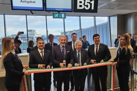 Turkmenistan, primo volo nostop dall’Italia: decolla da Malpensa