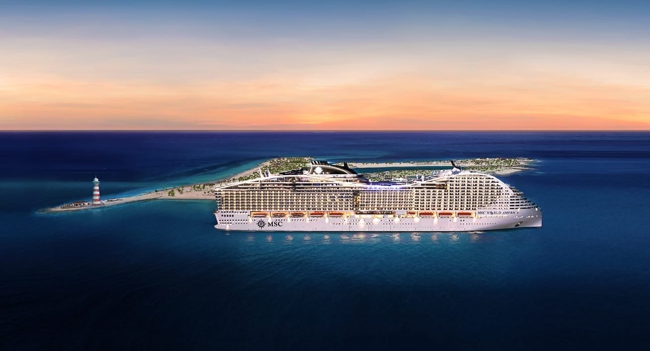 Msc World America supera i test in mare: battesimo ad aprile