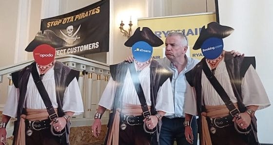 Crociata Ryanair anti Ota pirata. Show di O’Leary in Italia