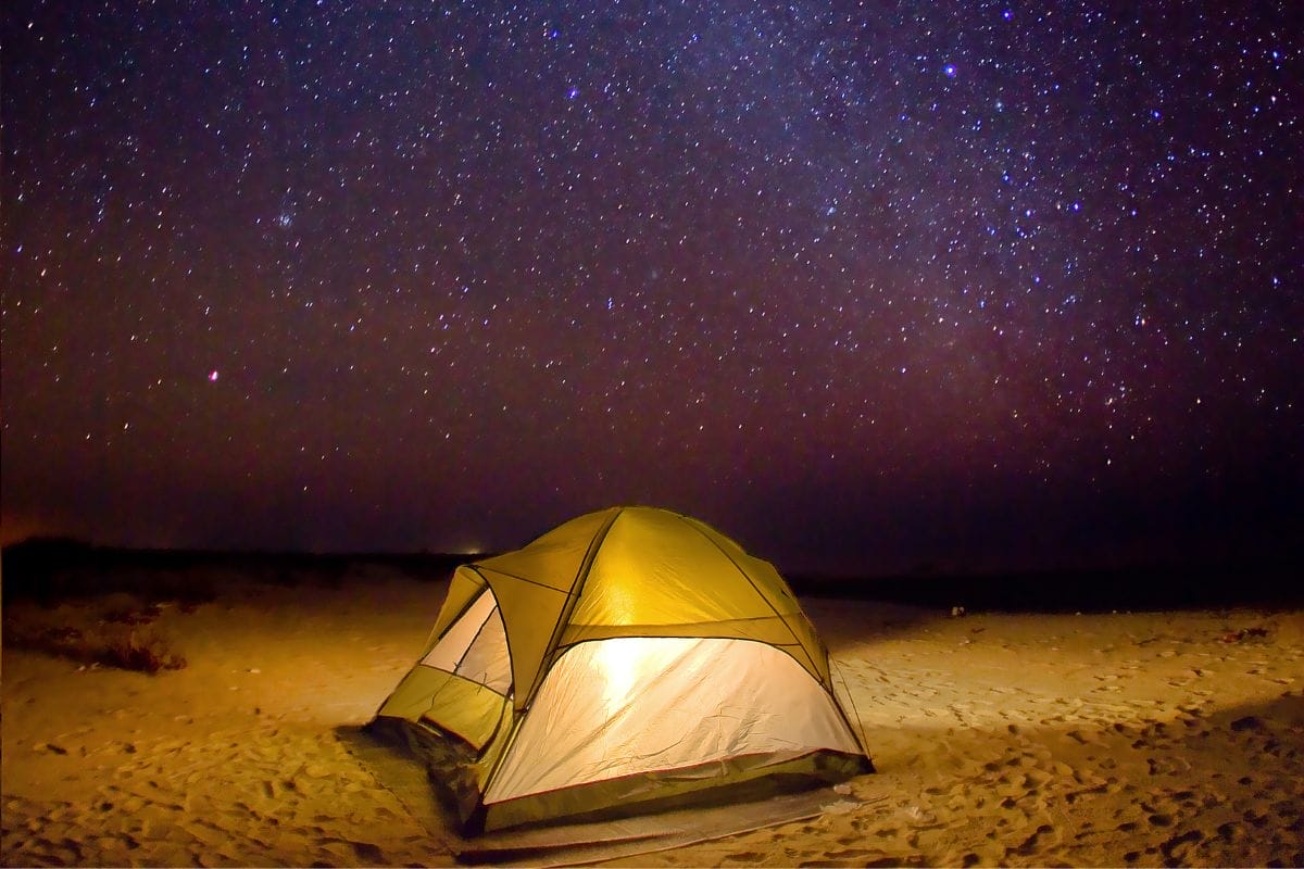 Camping stargazing in Oman