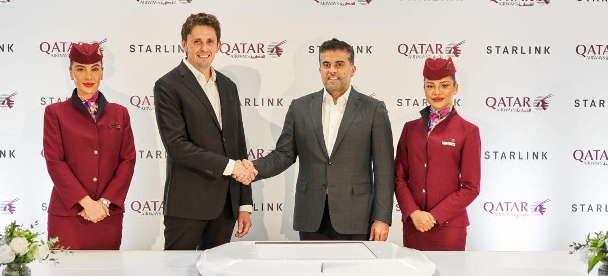 Qatar Airways introduce il wifi Starlink gratuito a bordo