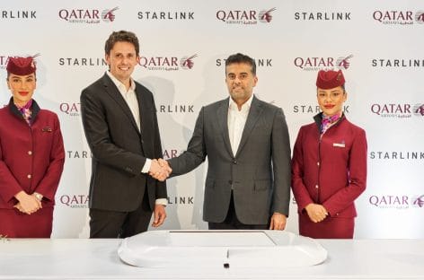 Qatar Airways introduce il wifi Starlink gratuito a bordo