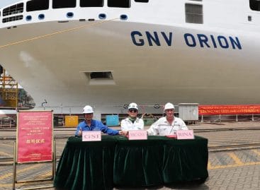 Gnv, varo tecnico in Cina del traghetto Orion