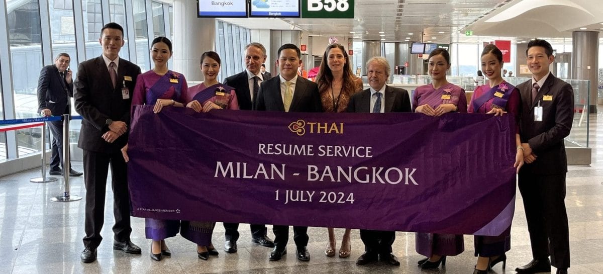 Volo Milano-Bangkok al via: l’avventura Thai riparte dopo 4 anni