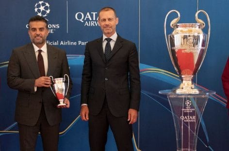 Qatar Airways sponsor della Uefa Champions League fino al 2030