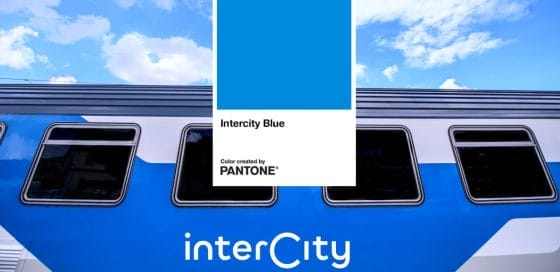 L’Intercity si colora di blue con il Pantone Color Institute